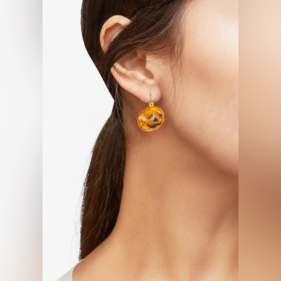 Way to Celebrate Halloween Pumpkin Light Up Earring, 1 Pair, Female - Picture 3 of 4